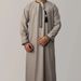 Men's Clothing solid color round neck embroidered thick tassel men's long sleeved robe_voghion.com