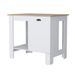 Vancouver 1-Door Kitchen Island With Open Shelf White And Macadamia_voghion.com