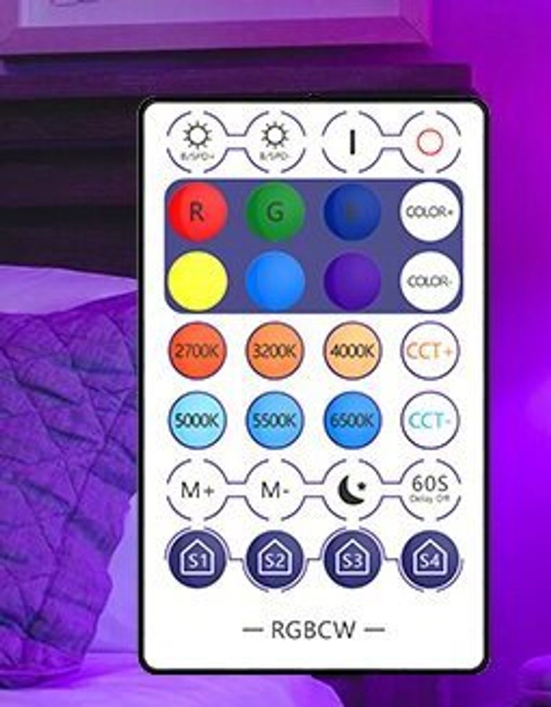 Oświetlenie i oświetlenie 9W Bluetooth LED Inteligentna żarówka Oświetlenie nastrojowe Komfortowa i relaksująca scena Bezpłatna regulacja Inteligentny głos_voghion.com