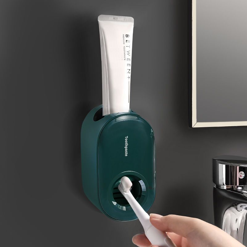 Lazy Automatic Toothpaste Dispenser Wall-Mounted Household Squeezer Set No-Drill Bathroom_voghion.com