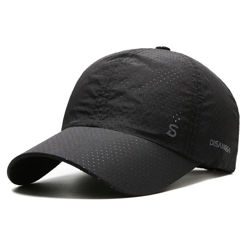 Cappellino da corsa dal design originale, sottile, ad asciugatura rapida, traspirante, con linguetta d'anatra, per esterni, da uomo, estivo, da pesca, con visiera da baseball._voghion.com