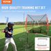 VEVOR 7x7 Ft Baseball Softball Practice Net, Portable Baseball Training Net For Hitting Batting Catching Pitching, Backstop Baseball Equipment With Bow Frame, Carry Bag, Strike Zone, Ball, Batting Tee_voghion.com