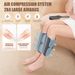 Massaggiatore per gambe a compressione d'aria con calore e vibrazione - Design con airbag completo a 3 sezioni per alleviare il dolore a cosce, ginocchia e polpacci_voghion.com