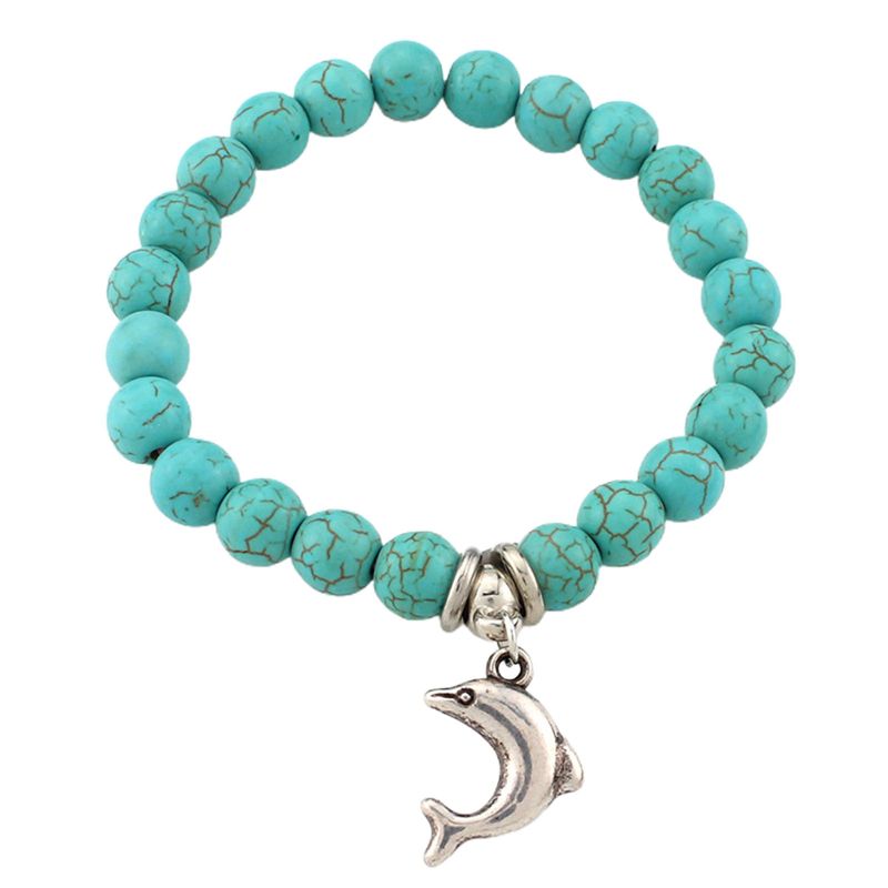 Yamaler Women Bracelet Turquoises Owl Jewelry Beaded Long Lasting Bangle Jewellery Gift_voghion.com