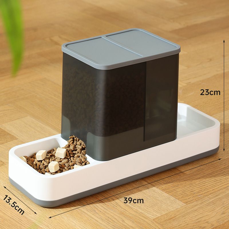 Comedero automático integrado para gatos, autoservicio de comida para perros, dispensador de agua para mascotas y suministros para mascotas_voghion.com