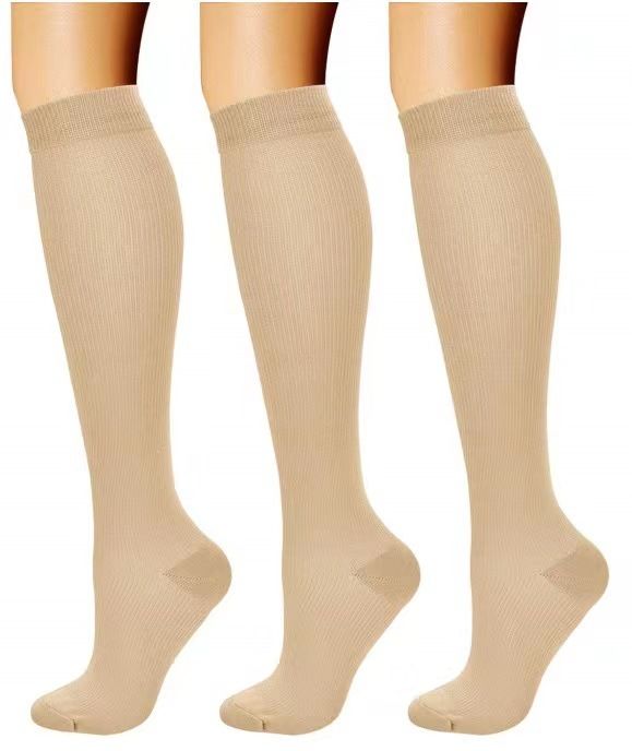 Calzini a compressione lunghi da uomo e da donna, per ciclismo, corsa e maratona, a pressione, per esterni_voghion.com