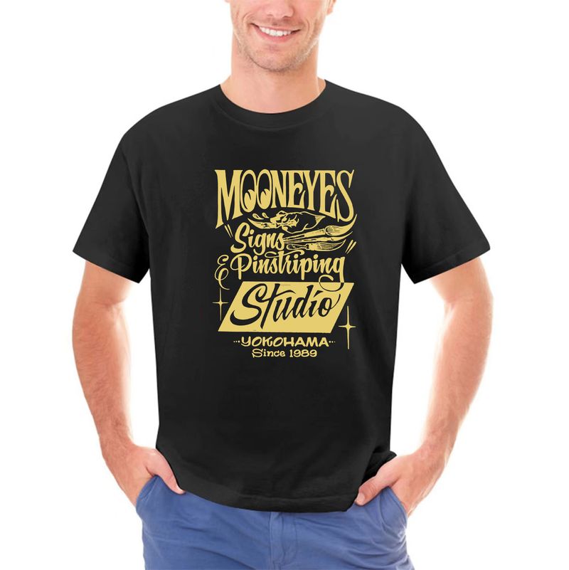 Mooneyes Moon Equipped Speed Signs Pinstriping Studio Apparel T-shirt nera_voghion.com