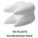 Tooth Shaped Planter 10cm - Cute Cactus Flower Pot Novelty Succulent Container With Drain Hole White_voghion.com