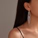 Fashionable and shiny rhinestone long tassel earrings for women High end luxury earrings_voghion.com