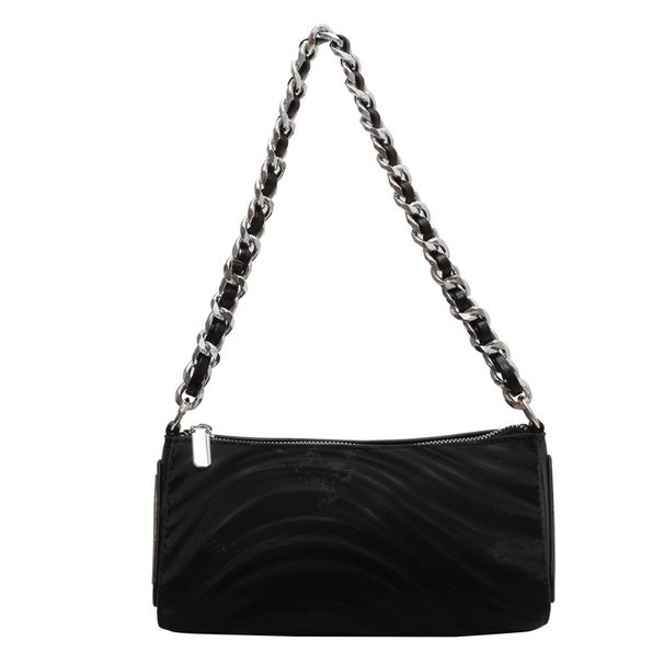 Borsa a tracolla francese transfrontaliera da donna 2023 Inizio autunno Nuova borsa a tracolla per pendolari a catena di fascia alta da donna borsa a tracolla con ondulazione dell'acqua_voghion.com
