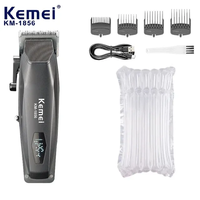 Electric Rechargeable Best Professional Cordless Barber Hair Clipper Trimmer KM-1856_voghion.com