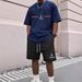 „Sportbekleidungsset mit 2D-Print für den Sommer für Herren – Atmungsaktives Kurzarm-T-Shirt und Shorts mit lockerer Passform für Freizeit- und Aktivkleidung“_voghion.com