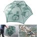 Fishing Trap Net Portable Folded Fishing Bait Trap Shrimp Minnow Crab Bait Net 6 Sides 6 Holes Crayfish Cast Mesh Trap Automatic_voghion.com
