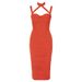 women's spring new bandage skirt simple sexy stand-up collar hollow backless slim dress_voghion.com