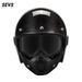Carbon Fiber Retro 3/4 Motorcycle Helmet – Lightweight & Durable, 3K/12K/Forge Weave Options, UV-Shield Goggles/Mask – 3C Certified_voghion.com