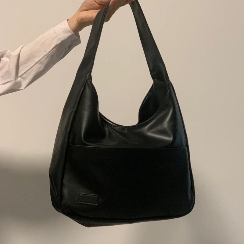 Sac seau grande capacité, nouveau sac fourre-tout en cuir souple, polyvalent, pour étudiants, pour les déplacements, pour le printemps et l'été 2025_voghion.com