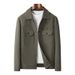Men's Clothing Autumn Winter Corduroy Business Workwear Casual Middle-Aged And Young Collar Jacket Men's Top_voghion.com