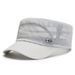 Men's Summer Hat Mesh Military Flat Top Snapback Adjustable Baseball Cap Cadet Army Man Breathable Trucker Caps_voghion.com