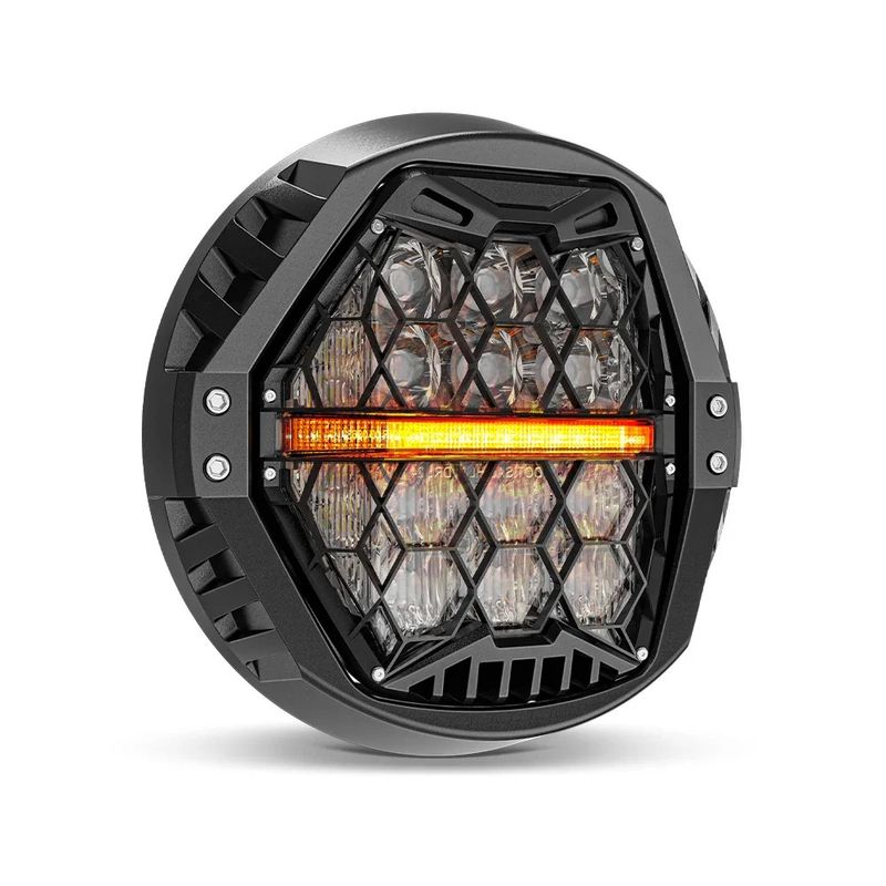 Farol de LED de 7 polegadas com suporte para Harley-Davidson Street Glide Road King Special Electra Glide Ultra, aprovado pela DOT E-Mark_voghion.com
