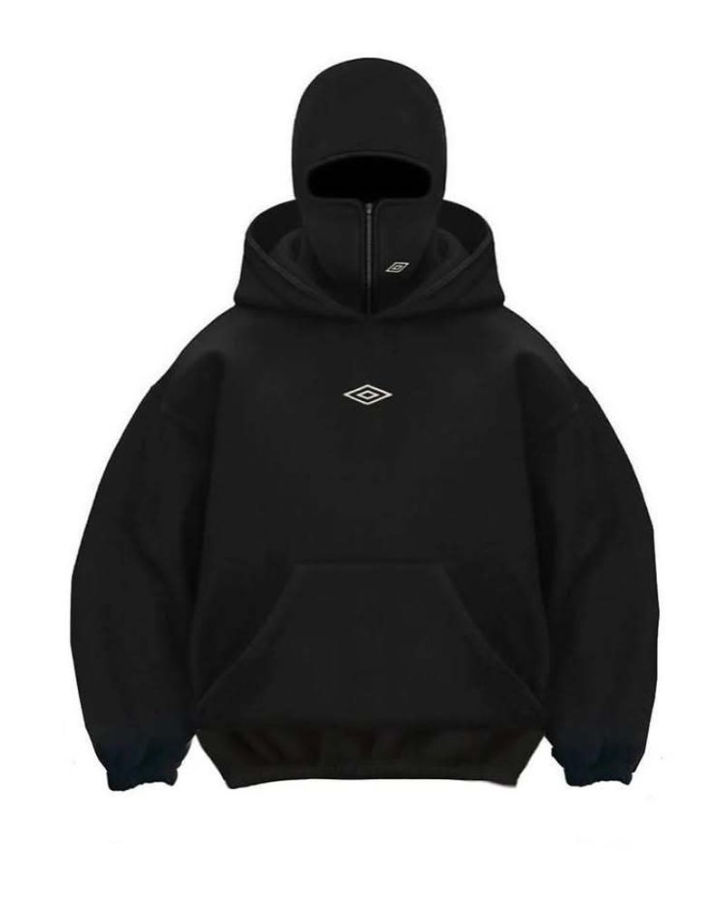 Felpa con cappuccio e cerniera, stile coppia, antivento, da uomo, marchio di abbigliamento alla moda, modello Gangster, con doppio cappello._voghion.com