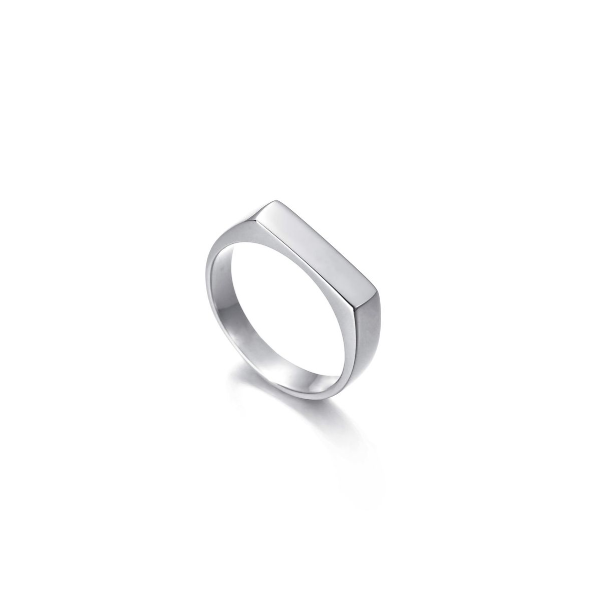 Gepersonaliseerde vierkante ring in eenvoudige stijl, graveerbaar, roestvrij staal, sieraden, directe verzending_voghion.com