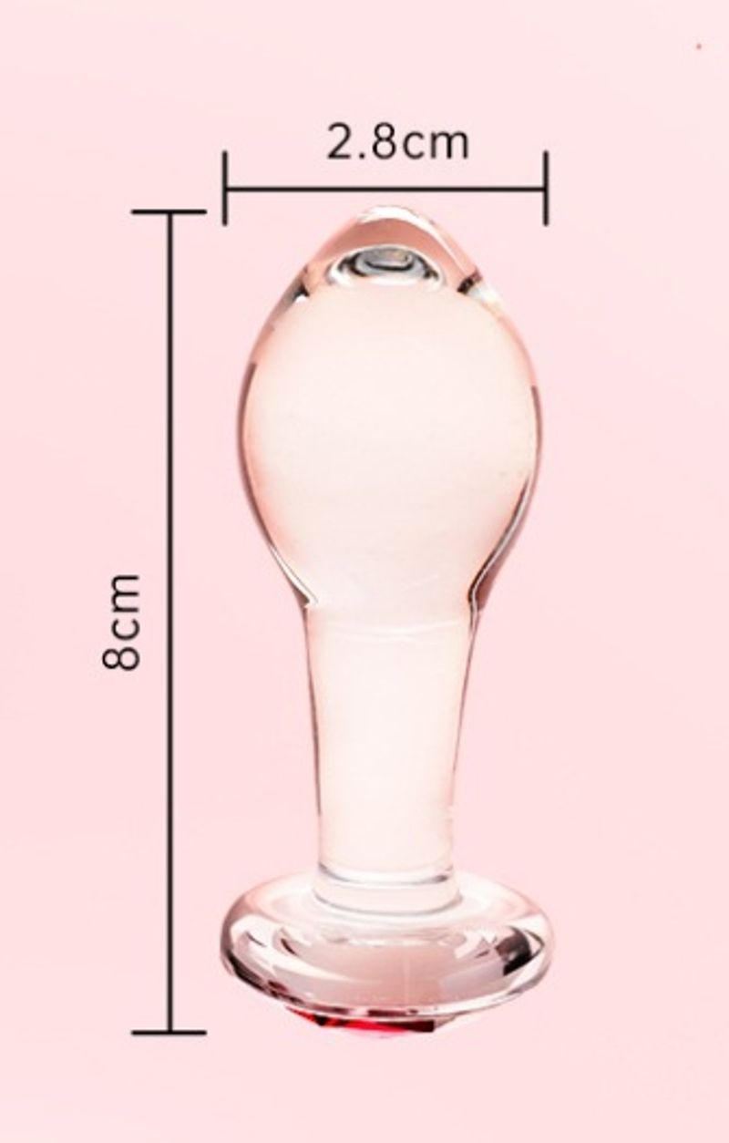 Produits sexuels Plug anal en cristal Développement anal Facile à nettoyer Transparent Nouveau venu Facile à entrer Jouet sexuel Produits pour adultes_voghion.com