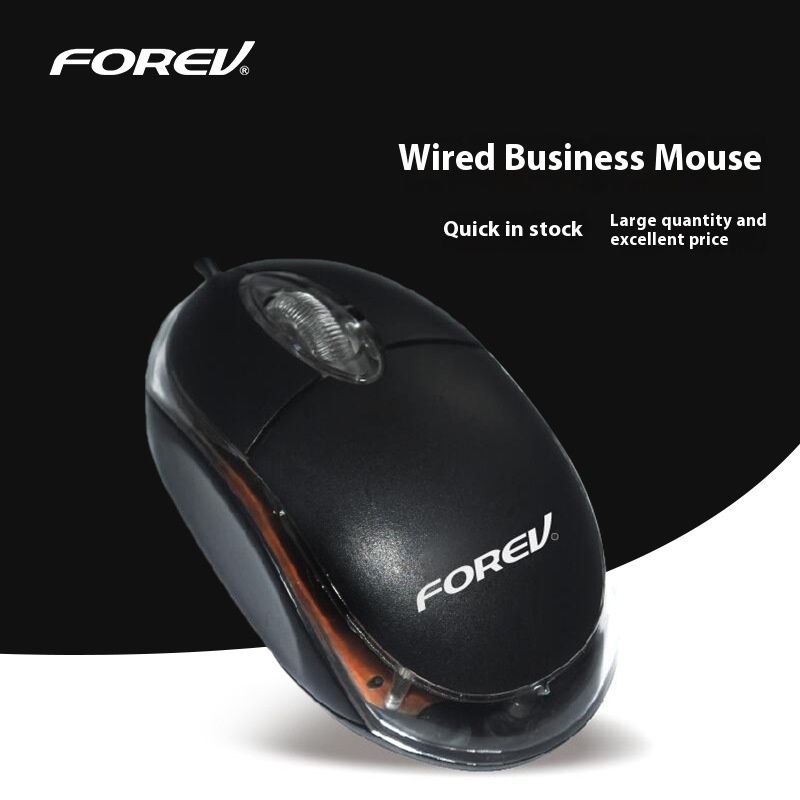 FV-009 Mouse USB com fio para PC, desktop, escritório, negócios e casa_voghion.com