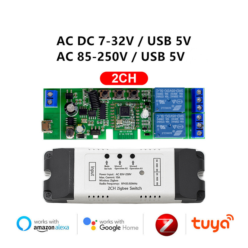 Yiweilian/Tuya Zigbee + RF-Relaismodul, intelligenter 2-Wege-Fernbedienungsschalter, selbstsichernde, modifizierte Teile_voghion.com