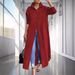 ChicShe 2024 Loose Women's Solid Color Turn-Down Collar Sleeve Pocket Plus Size European And American Style Long Dress_voghion.com