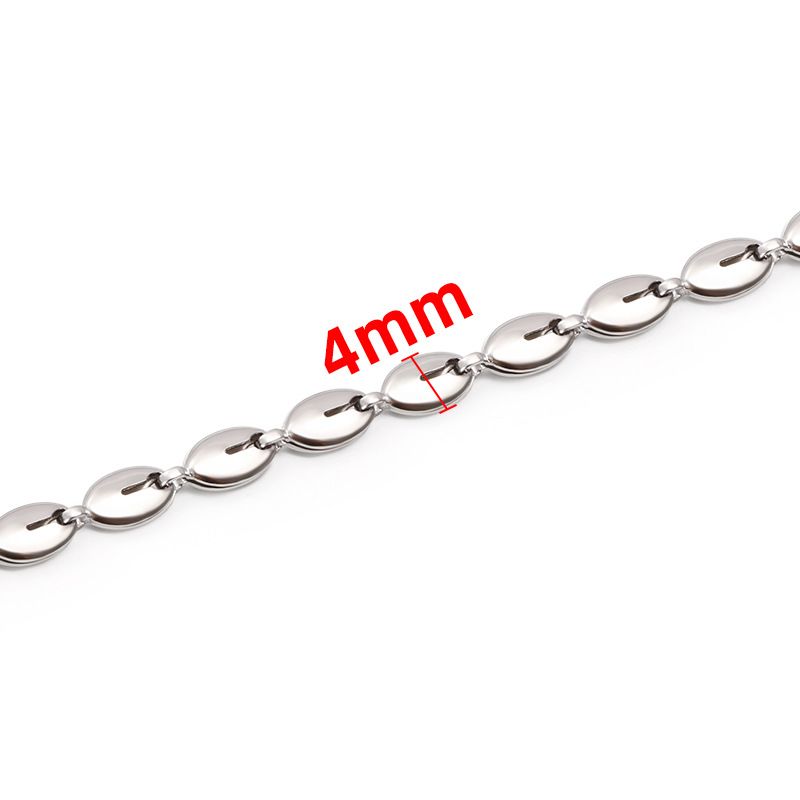 Gioielli e accessori Catena da calcio in acciaio inossidabile Catena ovale Semplice chiusa Collana da uomo e da donna Bracciale Catena in acciaio inossidabile Fai da te Spot_voghion.com
