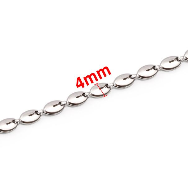 Gioielli e accessori Catena da calcio in acciaio inossidabile Catena ovale Semplice chiusa Collana da uomo e da donna Bracciale Catena in acciaio inossidabile Fai da te Spot_voghion.com