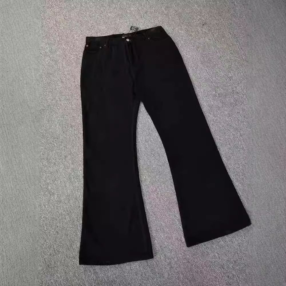 Men's Clothing Cleanfit High Street American Vibe Slim Paris Scimitar Bootcut Straight Flared Black Jeans Men_voghion.com