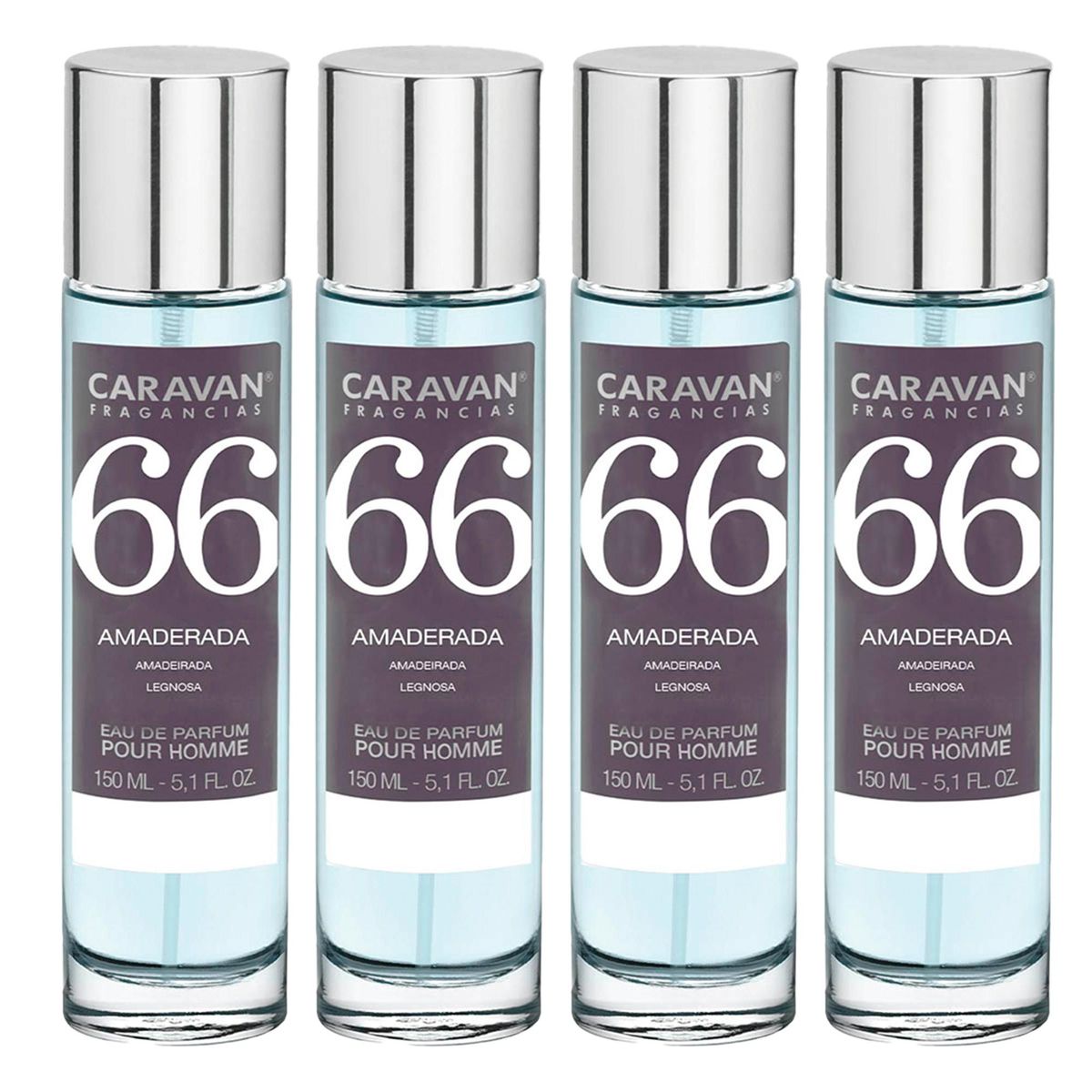 4x Caravan Men's Perfume Nº66 - 150 ml, Zapach grejpfruta wodnego, nuty morskie i ambra_voghion.com