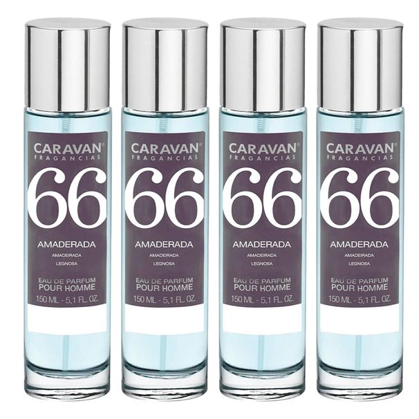 4x Caravan Men's Perfume Nº66 - 150 ml, Zapach grejpfruta wodnego, nuty morskie i ambra_voghion.com