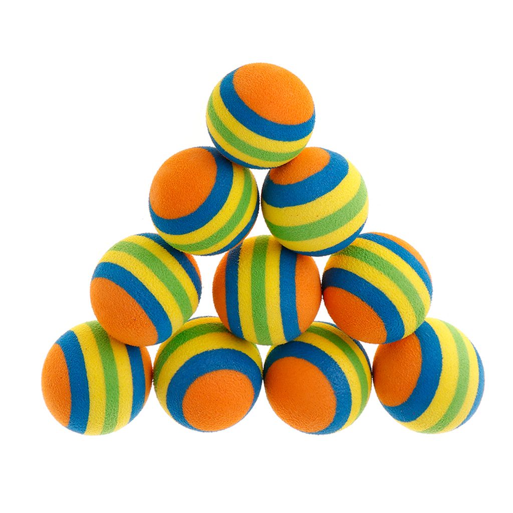 10pcs Pet Fetching Balls Toy Non-toxic EVA Balls Interactive Toys For Pets Dogs Home For Play Outdoor Trainning_voghion.com