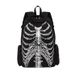 New Canvas Bag Halloween Funny Skull Backpack Hooded Personalized Printed Backpack_voghion.com