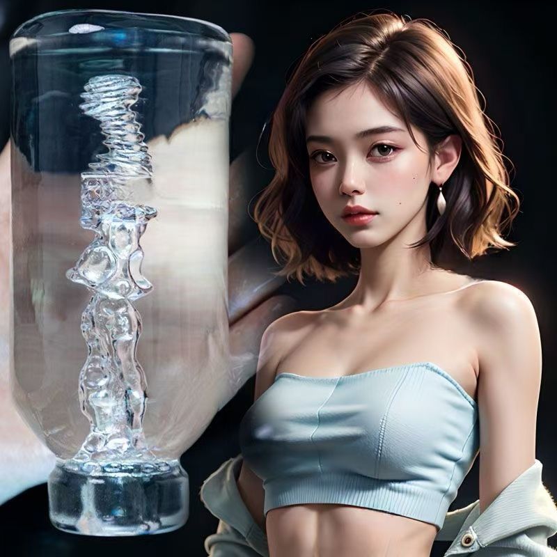 Vyrams skirtas automatinis permatomas pieno buteliukas su lėktuvo puodeliu, skirtas vizualiai mankštintis, masturbatorius, imituojantis apverstą modelį. Be plovimo._voghion.com