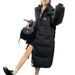 Milk Fufu Down Women's Winter Coat New Korean Sweet Love Over The Knee Thick Cotton Jacket_voghion.com