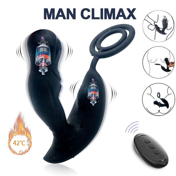 Prostata-Massagegerät, männlich, erhitzend, Aal-Vibrator mit Verzögerung, Ejakulation, Rig, Buttplug, Aal-Vibratoren, Erwachsene, Sex für Erwachsene_voghion.com
