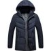 Men's Clothing Men's Thickened Fleece-Lined Hooded Parka Coat - Winter Warm Long Jacket With Multiple Pockets (Black, Navy Blue)_voghion.com