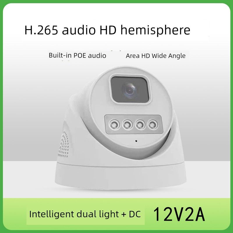 Topsee Poe Network Dome Camera 4 Million Indoor HD Full Color Night Video Audio Anchor Monitor_voghion.com