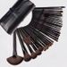 Makeup Brushes & Tools Wood Color Elegant Black Pink Makeup Brushes 24 Makeup Set Makeup Tools_voghion.com