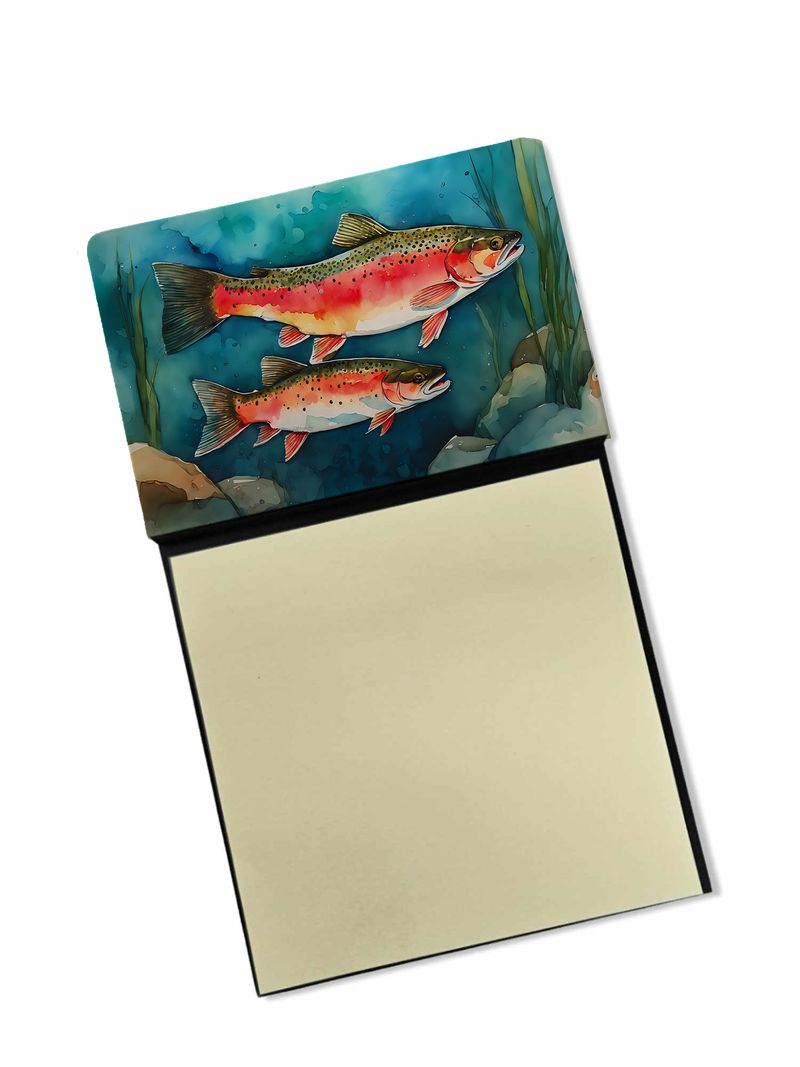 NEW Trout Sticky Note Holder Refillable Dispenser Self-Sticky Note Pads, Memo Pads Blank Desk Accessories_voghion.com