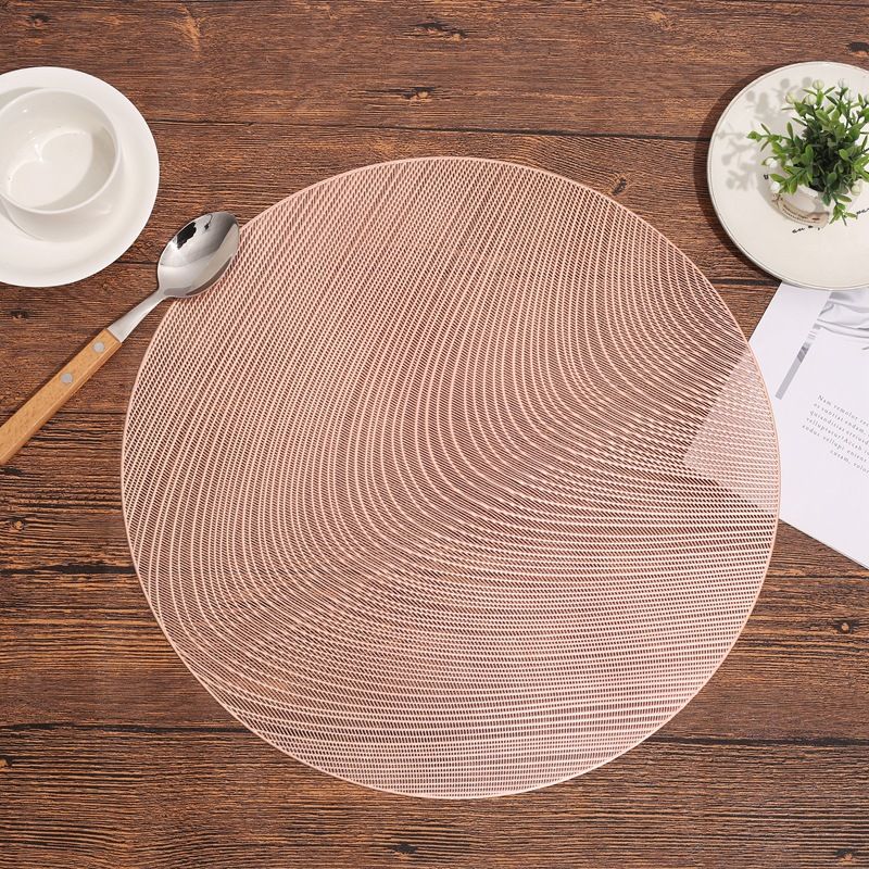 PVC-Tischset – hitzebeständig und rutschfest (durchbrochenes Design mit Goldfolienprägung für Restaurants/Zuhause, leicht zu reinigen)​_voghion.com