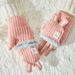 Kids' gloves Children's winter gloves Women's double layer 6 to 14 years old student writing warm plus fleece thickened flip half finger_voghion.com