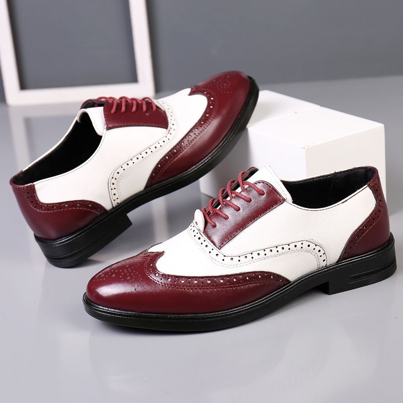 Schoenen Heren Oxford Formeel Brogue Veterschoen Leer_voghion.com