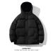 "Korean Streetwear Hooded Puffer Jacket – Thickened Cotton Winter Coat With Slim Fit Silhouette ( Detachable Fur Trim, Y2K Revival)"_voghion.com