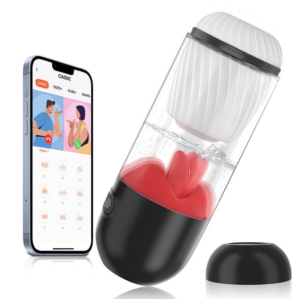 AYIYUN Automatic Male Masturbator, Fully Waterproof Male Masturbators APP Remote Control Sex Toy With Vibration & 360° Rotation Modes,_voghion.com