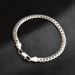Silver Plated Side Bracelet For Men Women, Korean And Japanese Style, Unique Cool Hip-Hop Ins Niche Simple Design 5MM_voghion.com