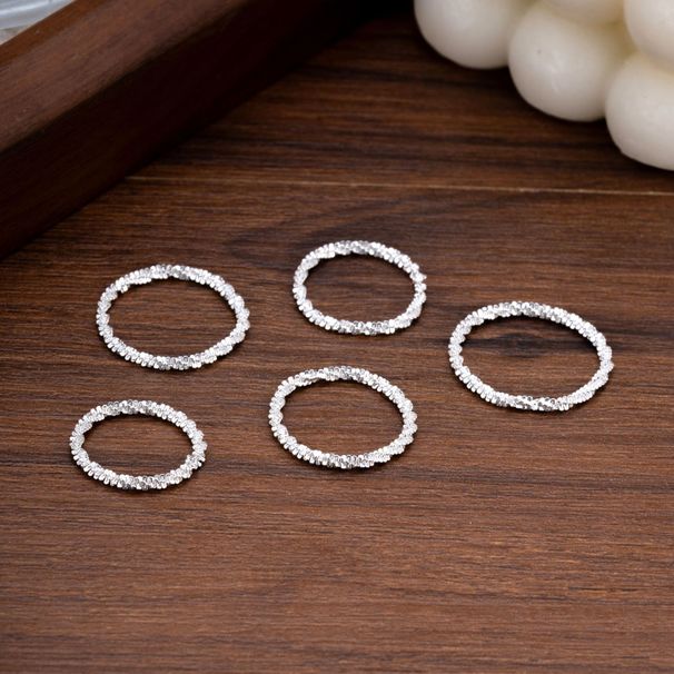 Bracciale a strati con catena a forma di galassia scintillante, in argento puro, con elemento cavolfiore, cerchio e cielo stellato_voghion.com